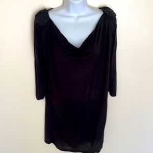 Cubus mini black long sleeve embellishment dress